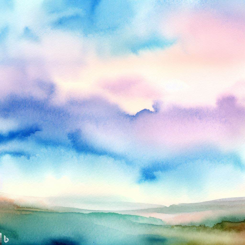 creating watercolot skies