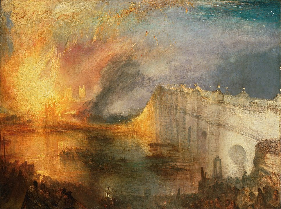 967px Joseph Mallord William Turner English The Burning of the Houses of Lords and Commons October 16 1834 Google Art Project