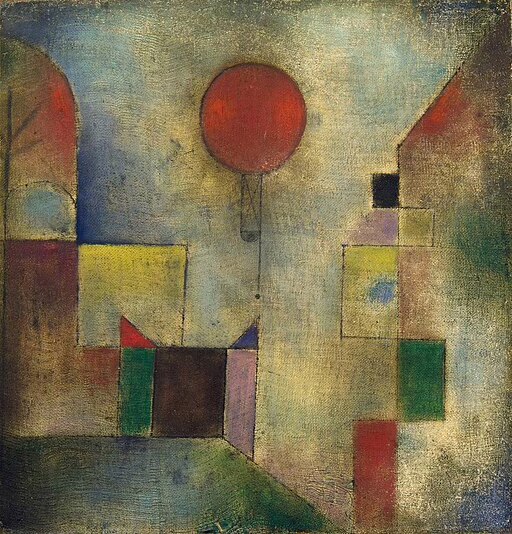 Paul Klee 1922 Red Balloon oil on chalk
