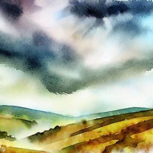 watercolor painting ideas for clouds