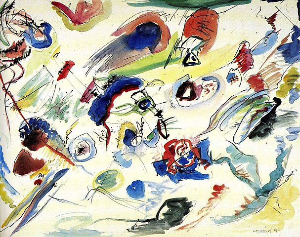 607px Untitled First Abstract Watercolor by Wassily Kandinsky