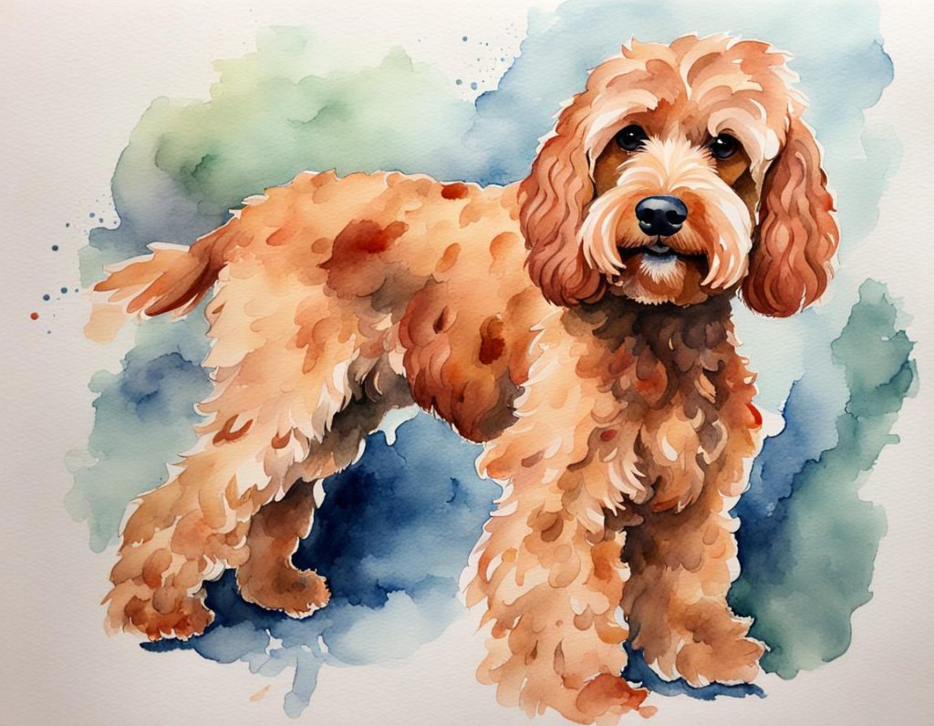 Watercolor Pet Portrait - shaggy dog