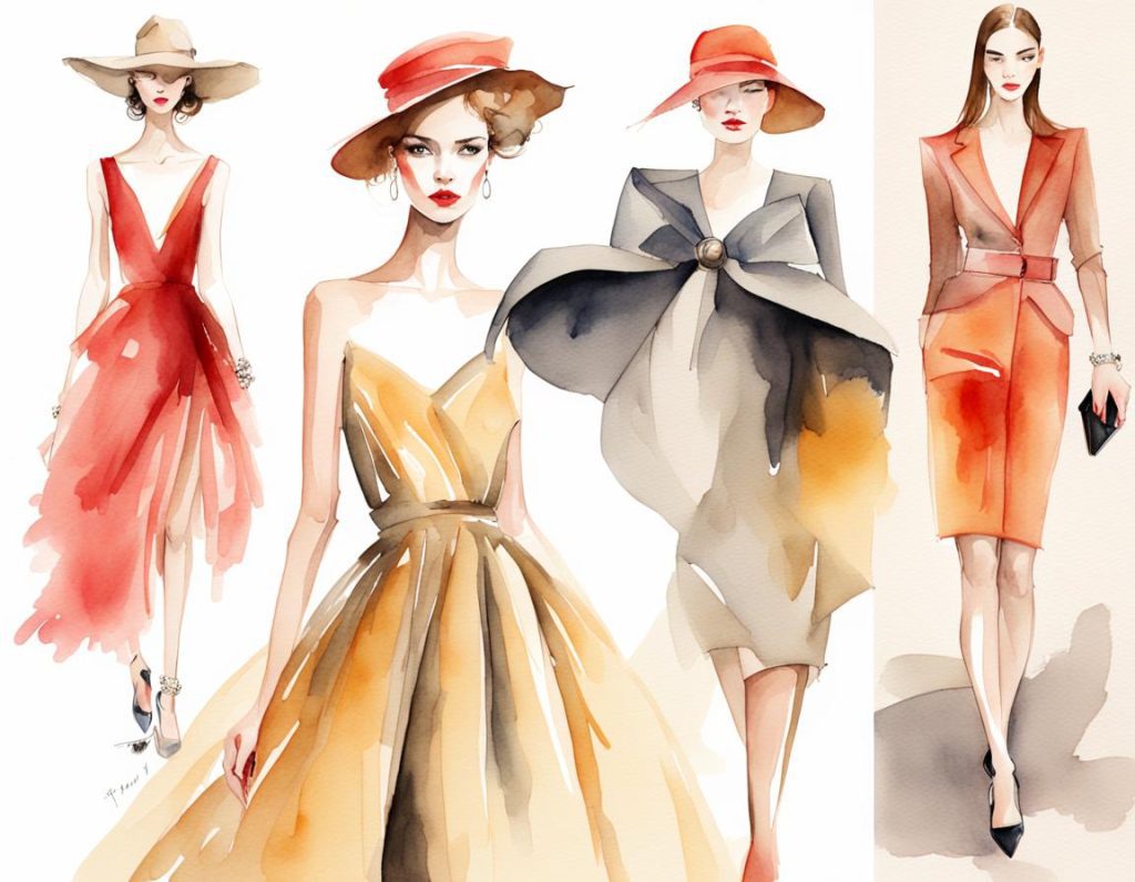Watercolor Fashion Illustrations: Capturing Elegance and Style