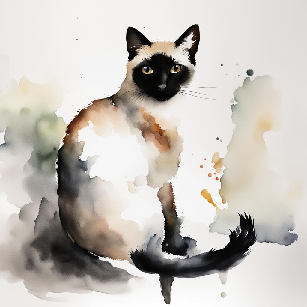 Watercolor Pet Portraits - Cat