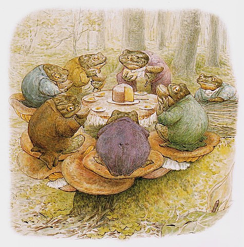 Beatrix Potter Toads Tea party c.1905 Bk of Rhymes 1917
