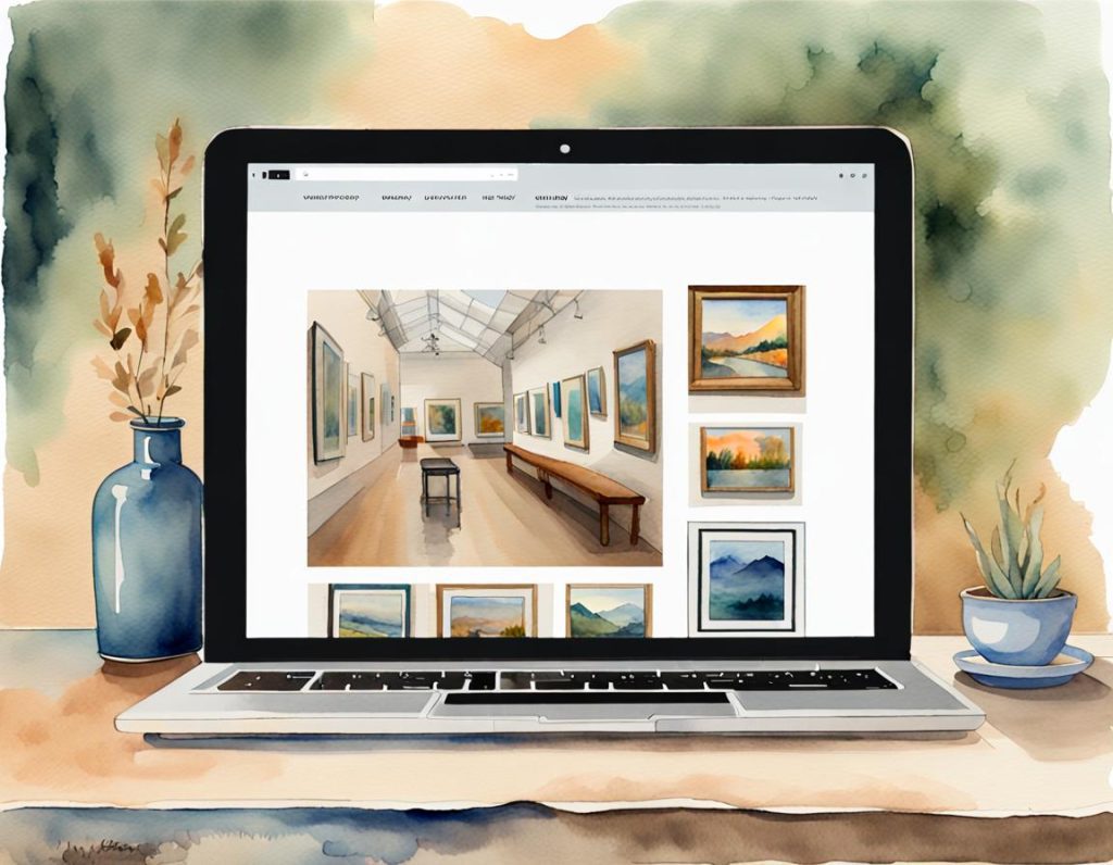 Website for Your Artwork - art gallery on laptop