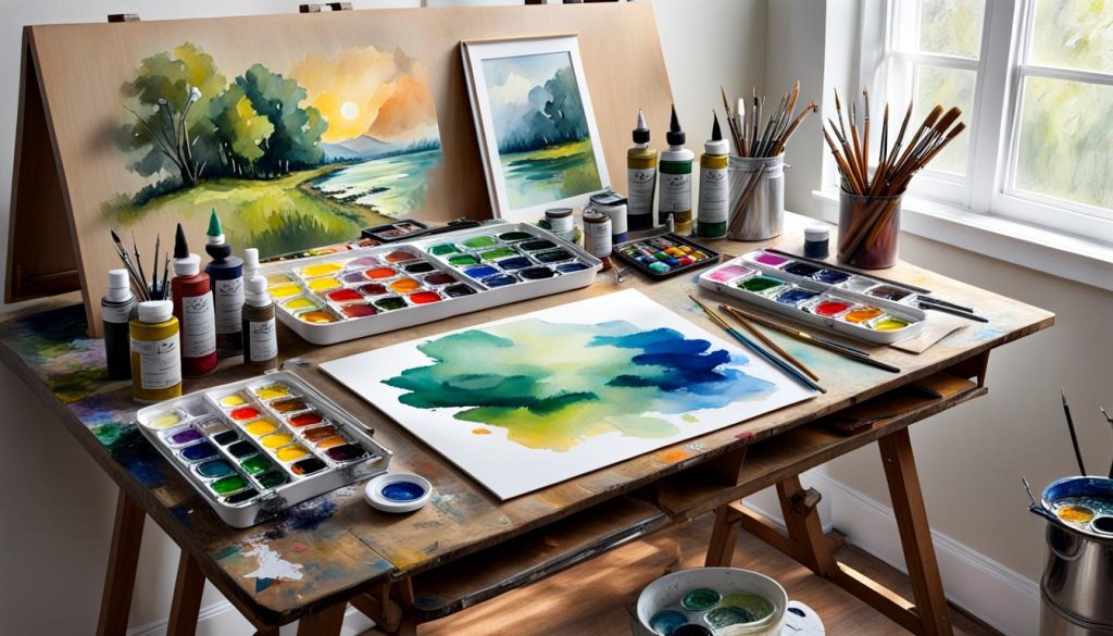 Painting Mediums Comparison - artists table