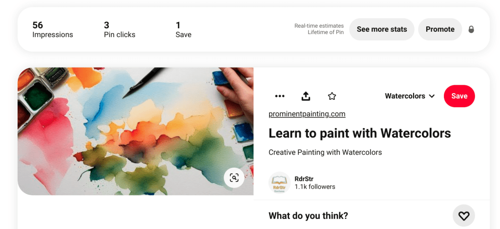 Watercolor Painting Pinterest Guide - sample board