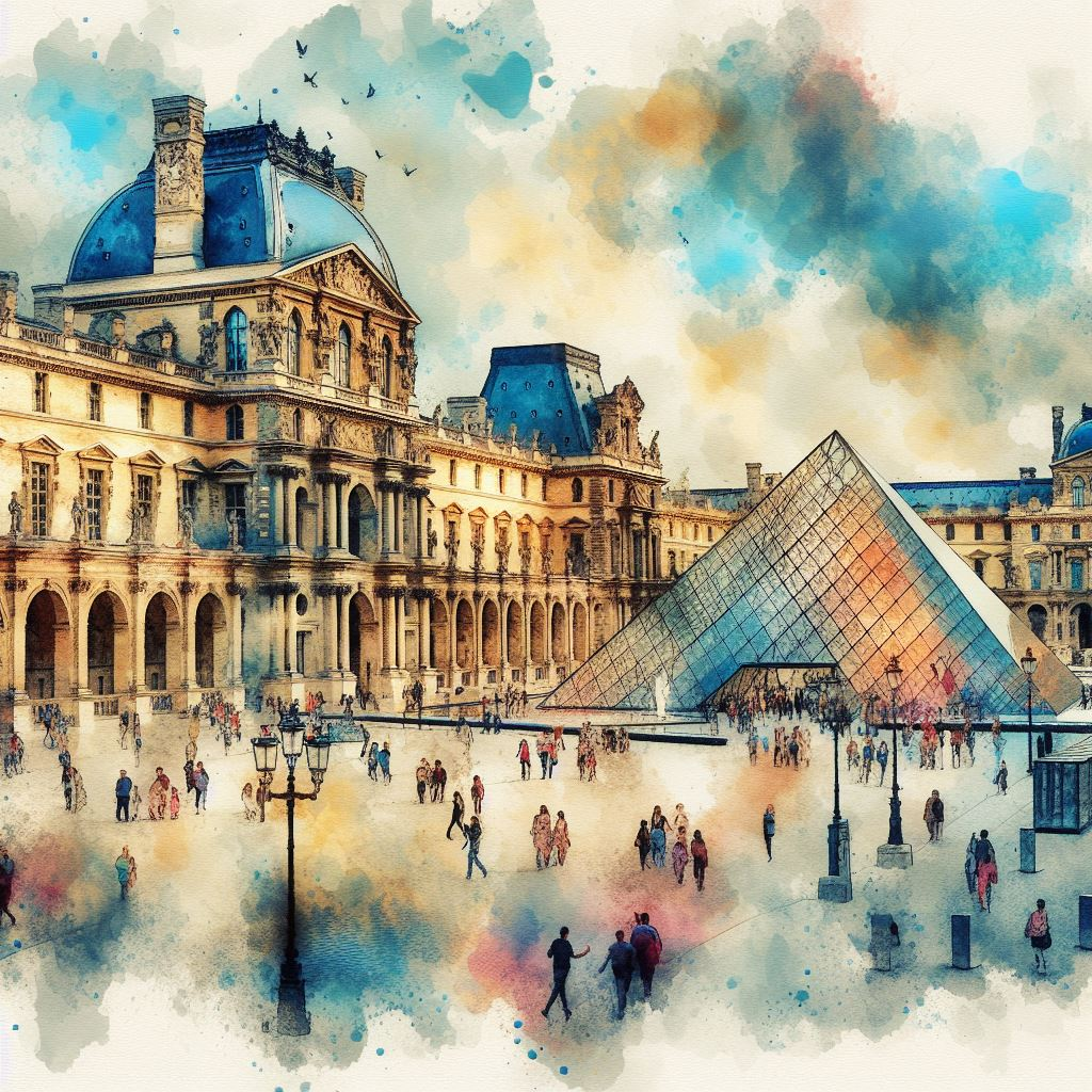 enjoy art at Louvre