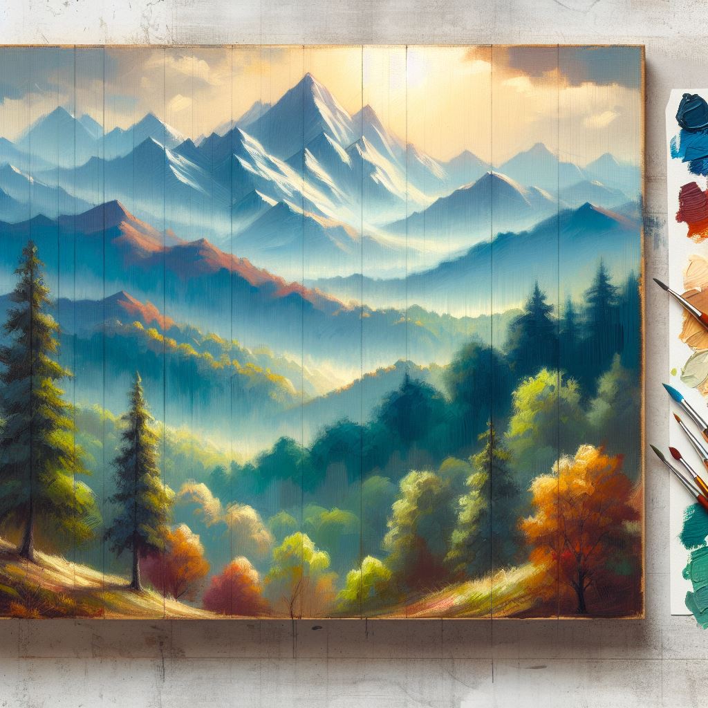Oil Painting for Beginners - mountain range