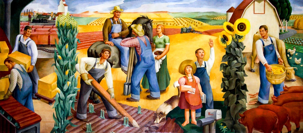Kansas Farming oil painting U.S