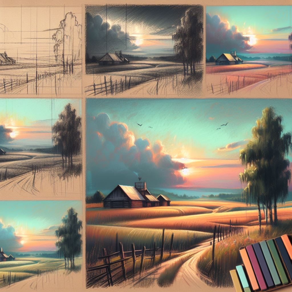 step by step pastel painting