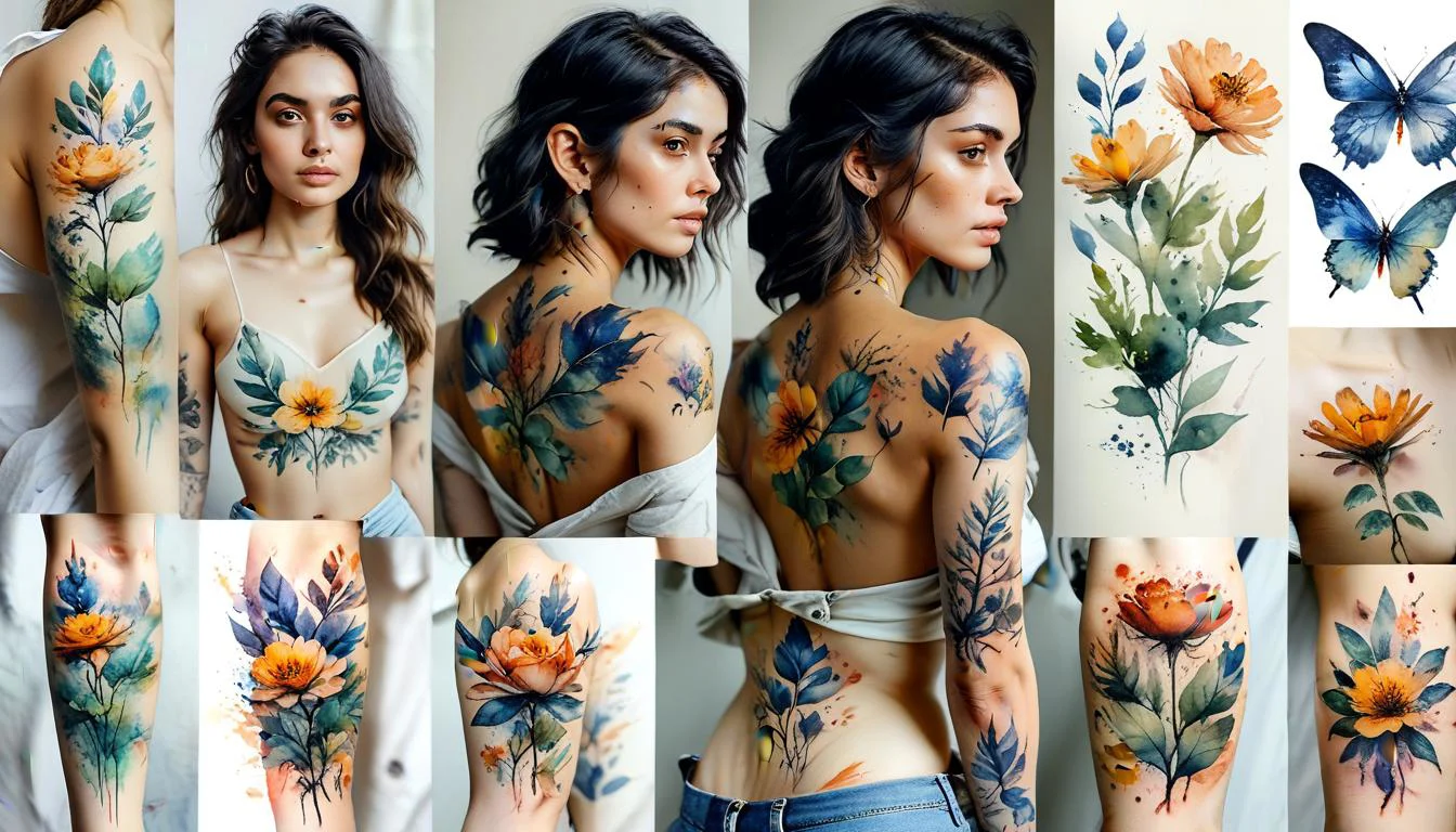 watercoloro tattoos