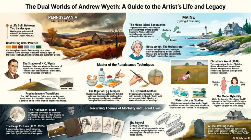 Andrew Wyeth's Life and Legacy infographic