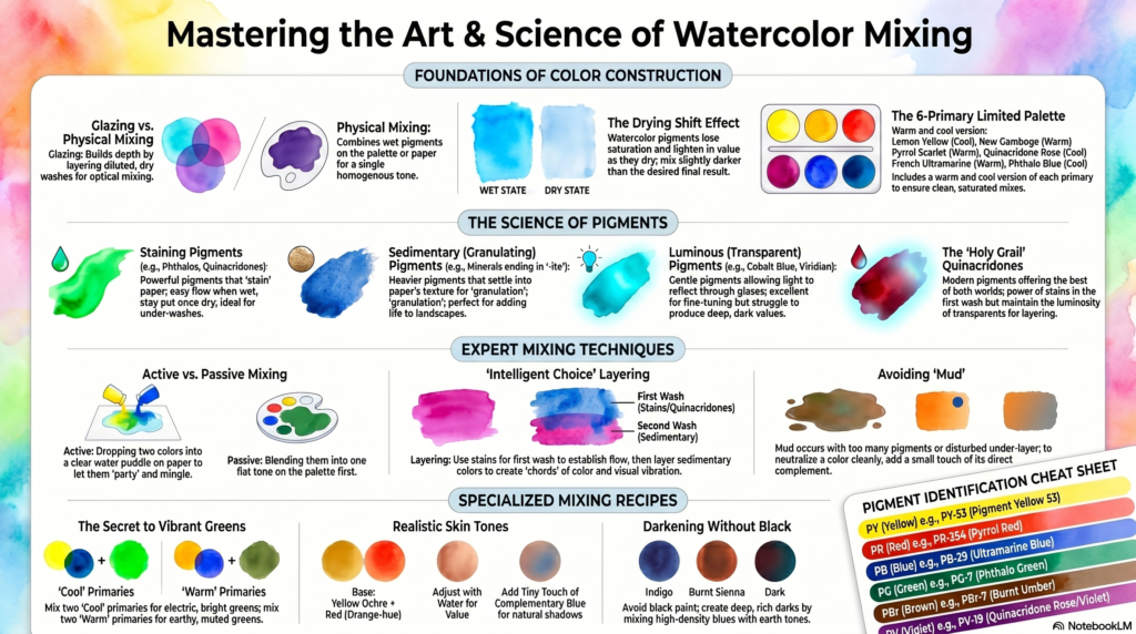 Master Watercolor Mixing infographic