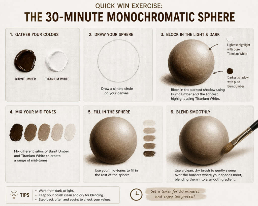 The 30 minute monochromatic sphere tutorial
