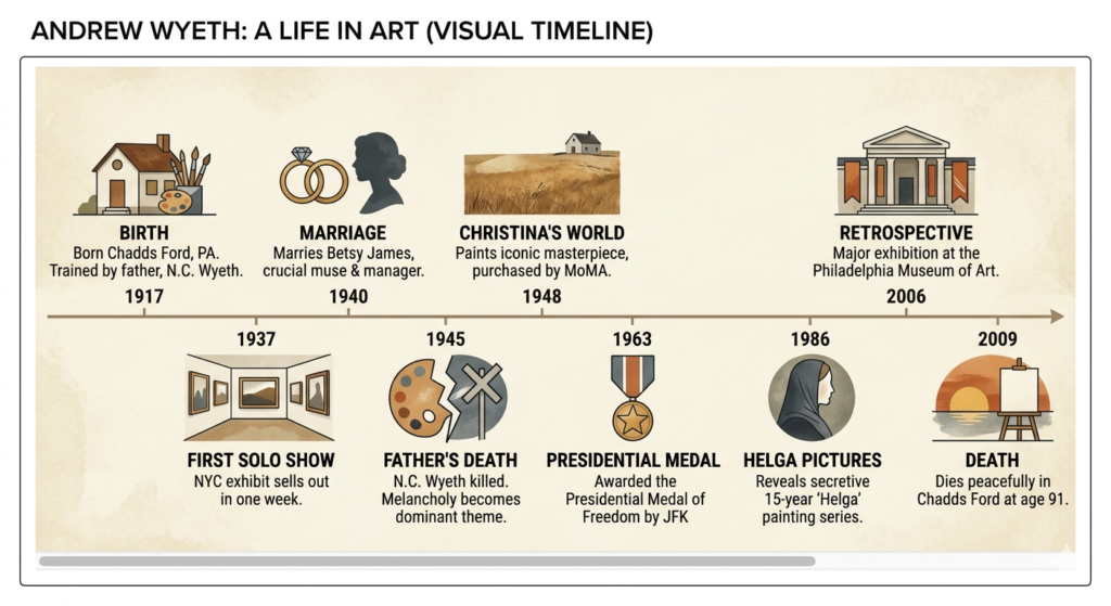 Art of Andrew Wyeth timeline