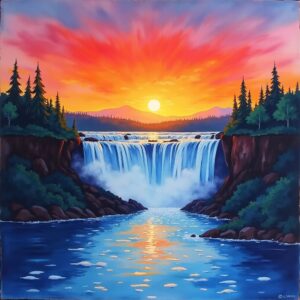 beginner watercolor victoria falls