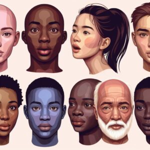 Watercolor Skin Tones: A Creative Guide for Artists 5 different skin tones