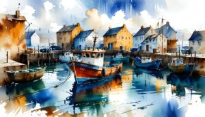 Seascape Painting 101: A Beginner's Guide 1 harbour scene