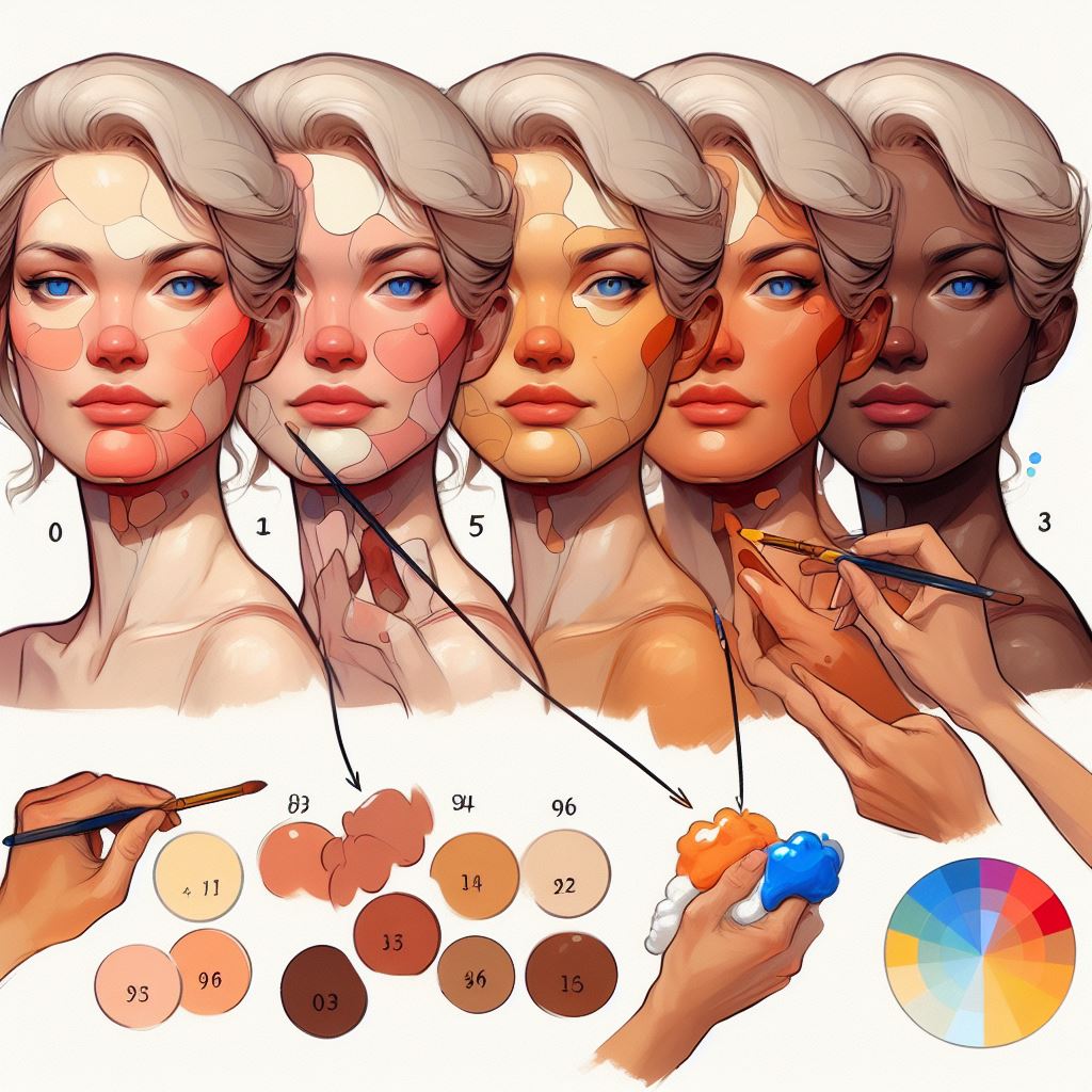 Watercolor Skin Tones: A Creative Guide for Artists 3 Watercolor skin tones on a face