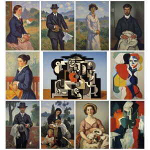 Painting Styles and Art Movements: A Comprehensive Guide 3 collage of Painting Styles and Art Movements