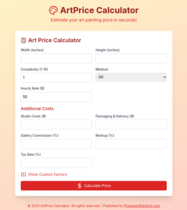 Art Price Calculator: How to Accurately Price Your Artwork 3 art price callc image