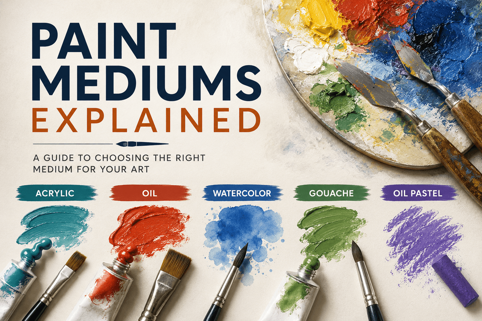 Paint Mediums Explained: Art Supplies Guide Banner
