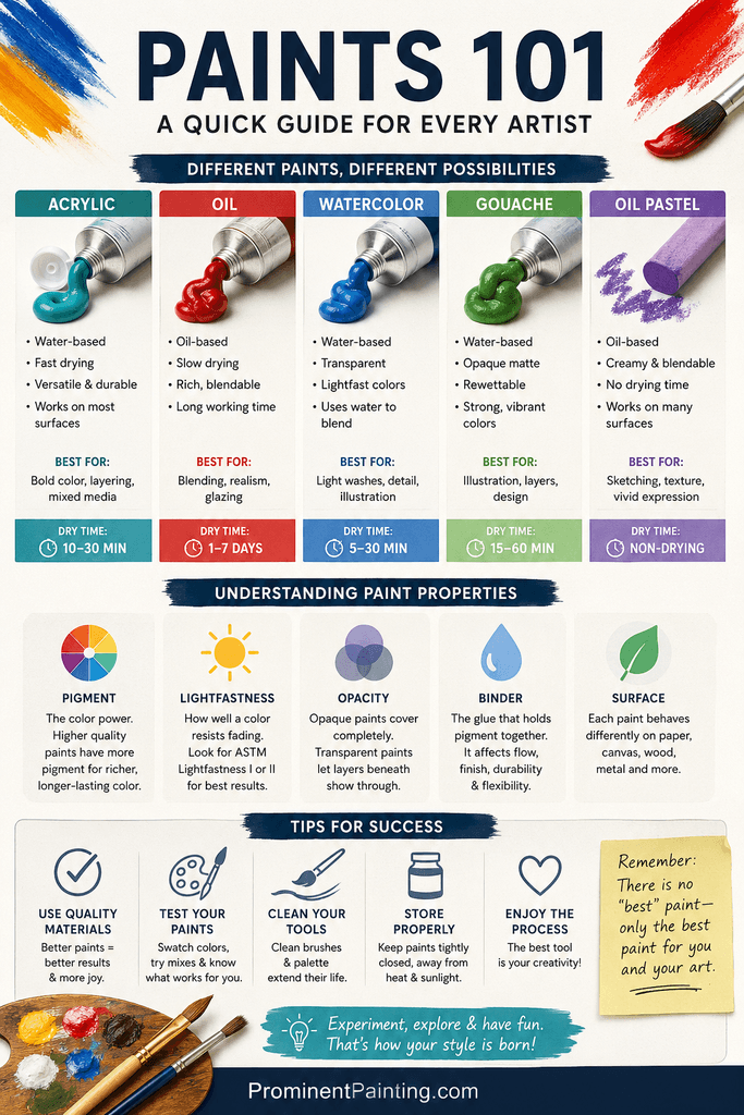 Paint Mediums Explained: Unlocking the Secrets of Artistic Expression 3 Paint Mediums Explained-paints 101 guide for artists