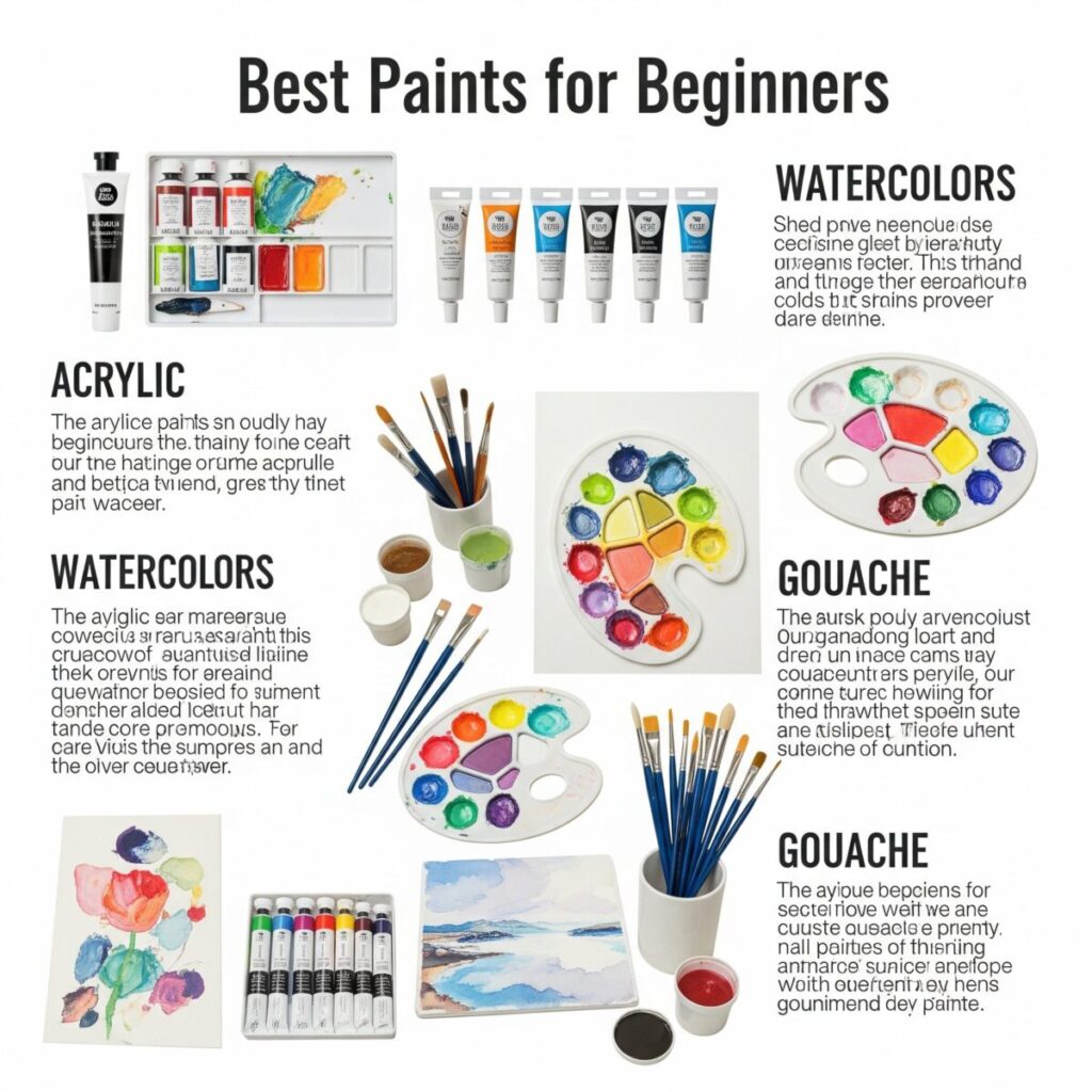 Best paints for beginners: depends on your media