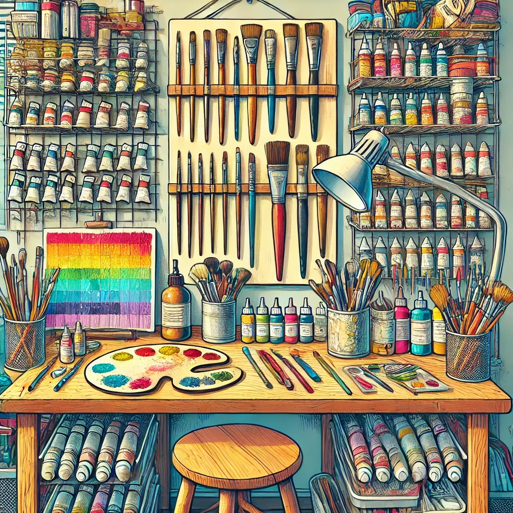 how to organize your painting tools