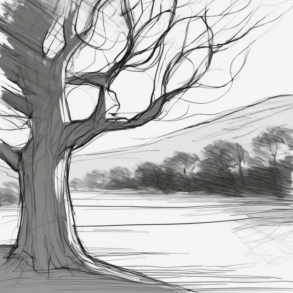 crafting an ai art prompt - start with a simple tree