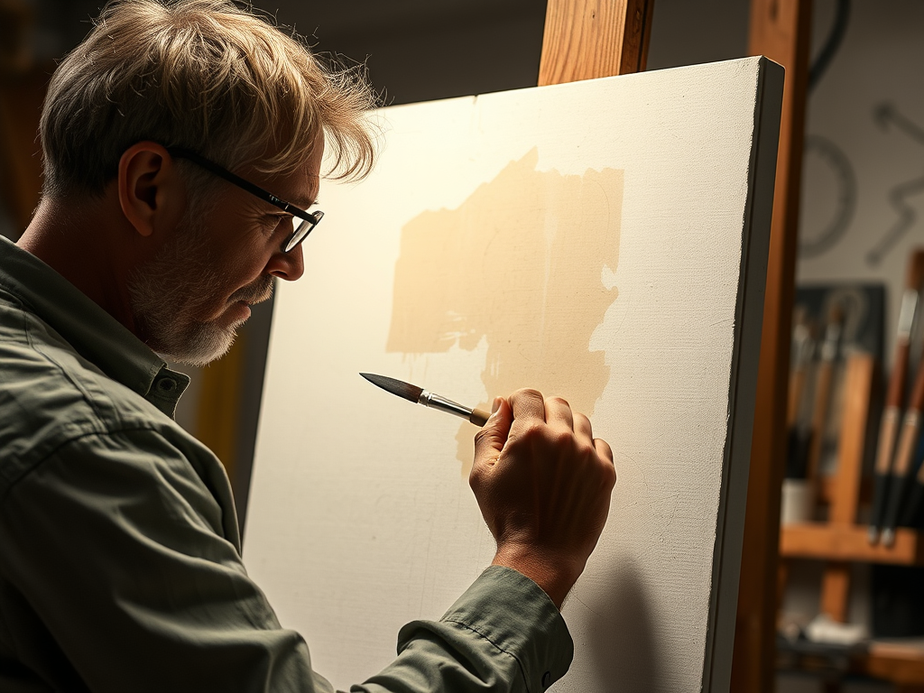 Painting Techniques for Beginners & Beyond: From Basic Strokes to Advanced Styles 8 Troubleshooting Common Painting Challenges - artist at work