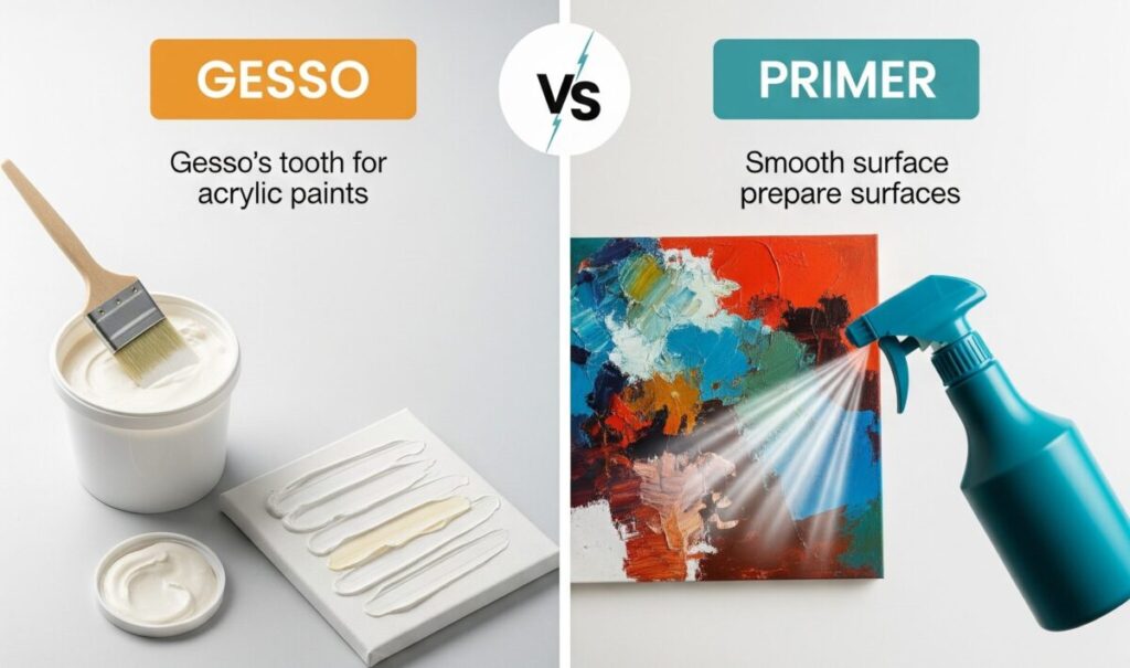 Gesso vs Primer: The Difference Between Primers and Gesso 3 gesso vs primer comparison