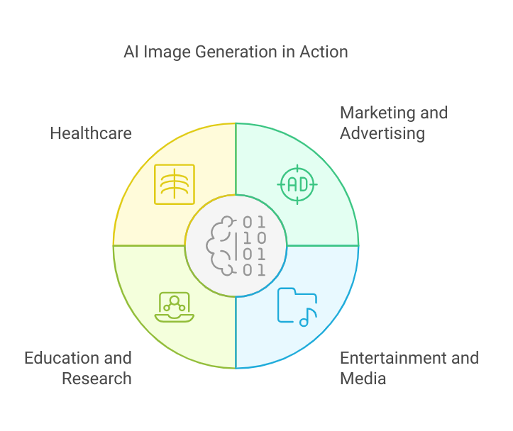 AI and Art: Transforming Creative Processes with Technology 4 real world applications of ai image generation