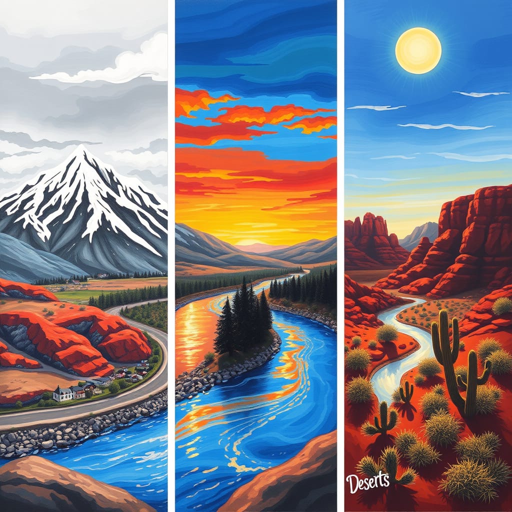 How Location Influenced Art - mountains, rivers, deserts