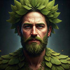 nature art - turning leaves into a portrait