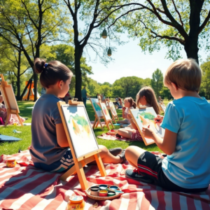 Mastering Impressionism Light Techniques - kids en plein air painting