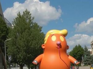 Trump and art: baby trump blimp