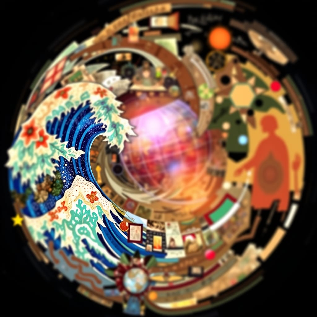 digital artwork representing global art fusio