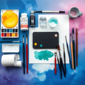 essential materials for negative painting watercolor