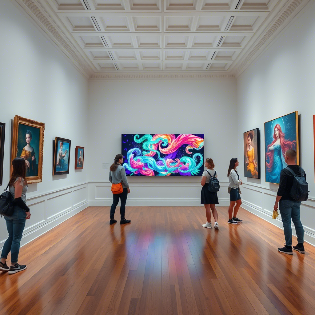 old gallery led tv art