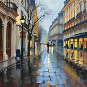 paris wet street
