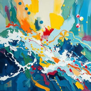 speedy brushstrokes - impressionist: the rough sea?