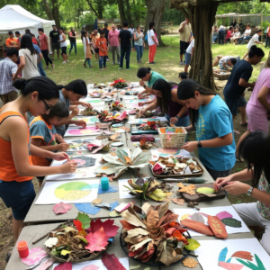 The Amazing World of Sustainable Art: Making Cool Art and Helping Our Planet! 7 artists working with various sustainable materials, looking innovative and focused.