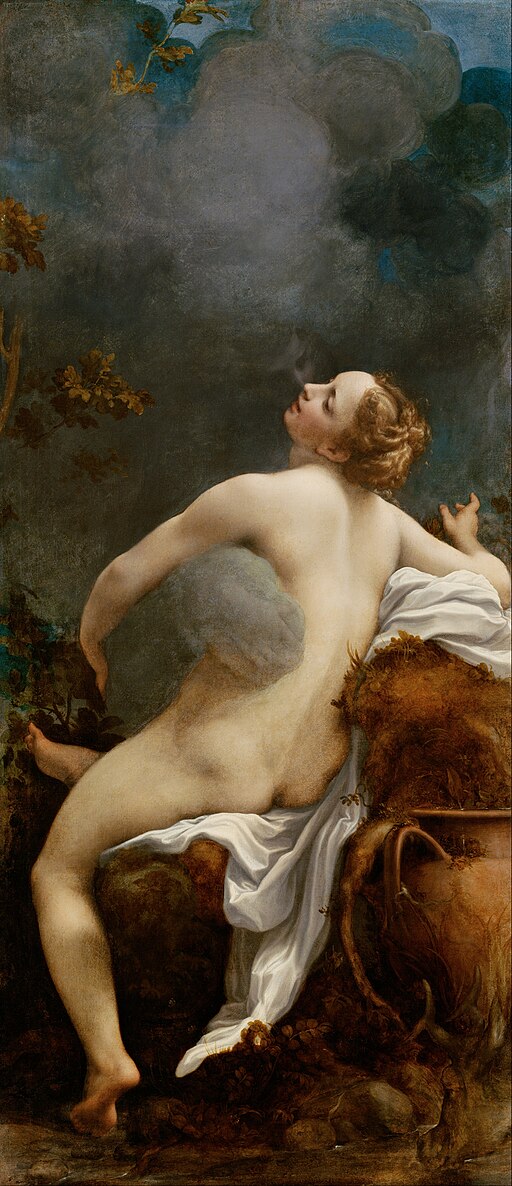 A detail from 'Jupiter and Io' by Correggio, showcasing his soft and sensual application of the sfumato technique.