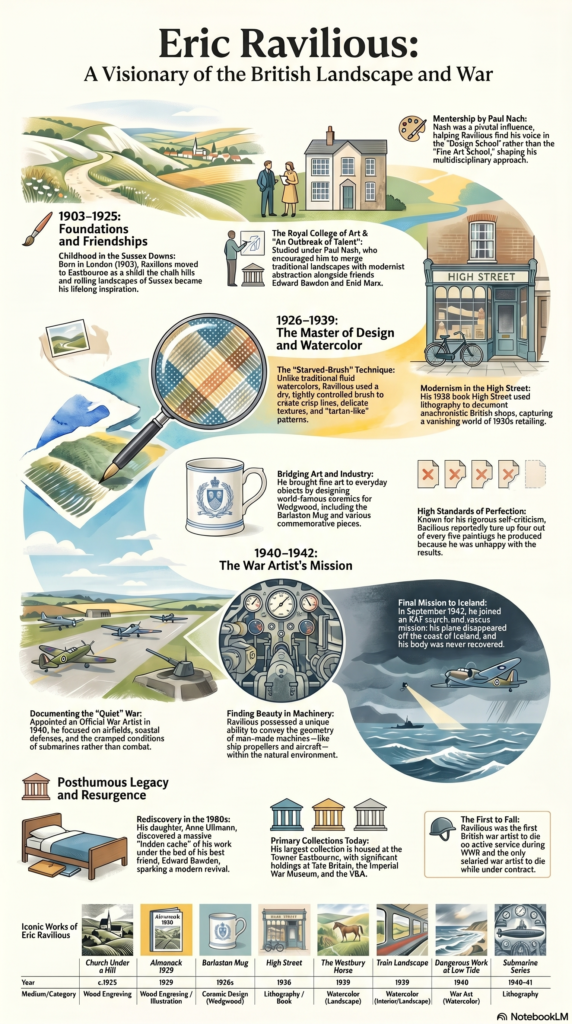Eric Ravilious: British Artist Biography infographic