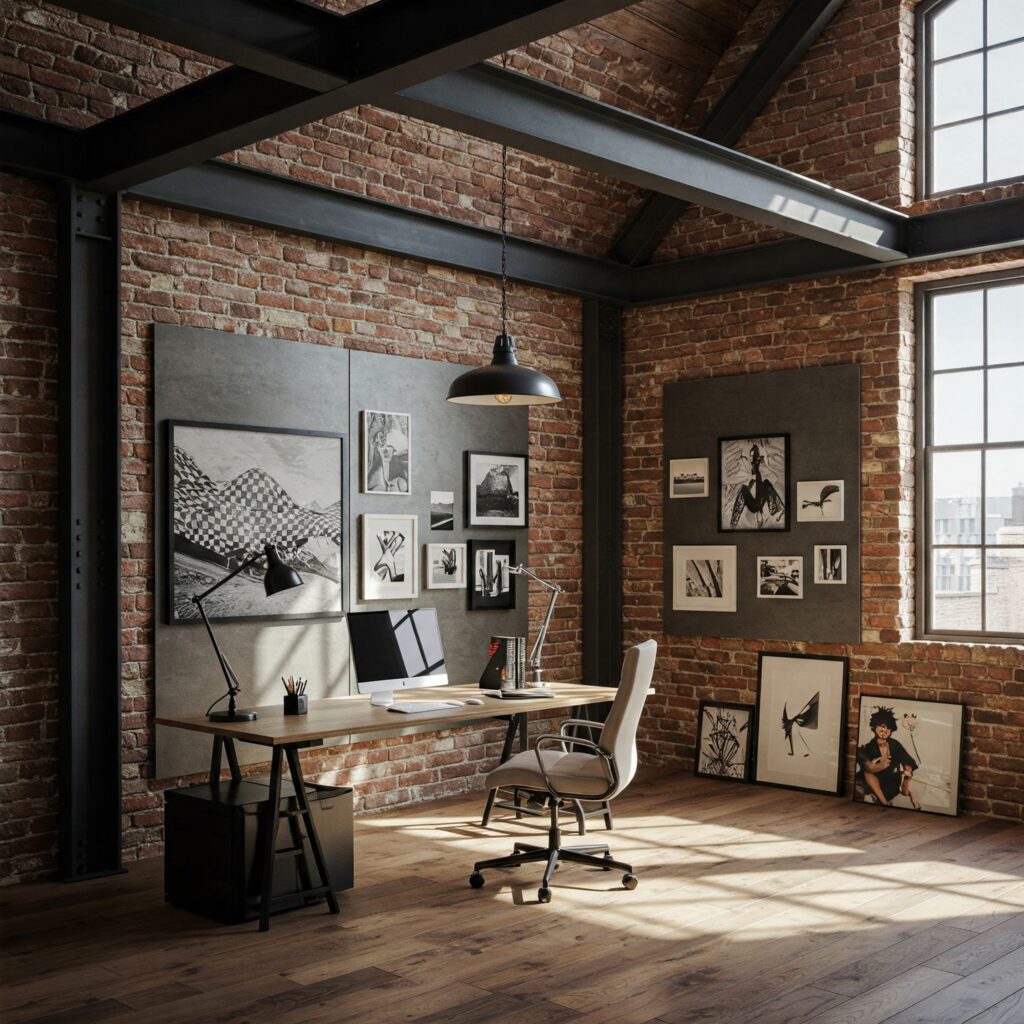 Jaw-Dropping Artwork Display Ideas to Transform Your Home into a Personal Gallery 6 Industrial style home office