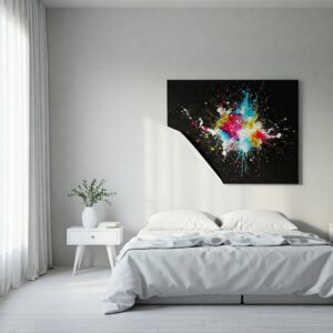 Jaw-Dropping Artwork Display Ideas to Transform Your Home into a Personal Gallery 4 Minimalist bedroom with a single large statement artwork