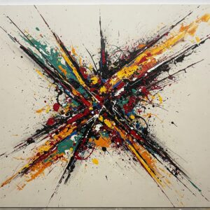 ackson Pollock's drip painting technique exemplifying Abstract Expressionism